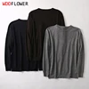 Men Sweater 85% Mulberry Silk 15% Cashmere Solid Colors Crew Neck everyday Long Sleeve Pullover Warm Top Shirt L XL XXL LY047 1