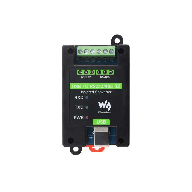 USB-RS232 RS485 산업용 등급 절연형 직렬 변환기, 온보드 오리지널 FT232RNL 칩, 다중 보호 기능, 벽걸이형
