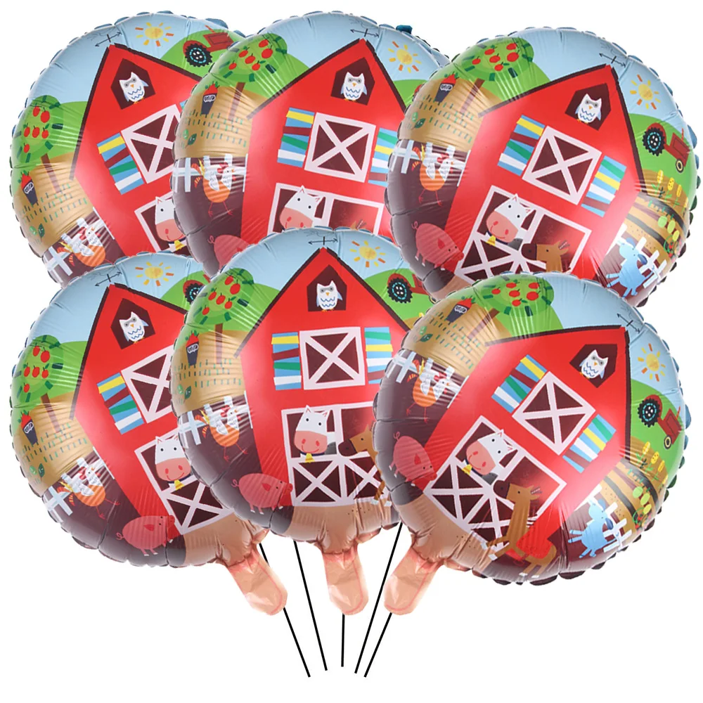 

50Pcs 18inch Round Farm Animals Foil Mylar Balloons Kids Farm Themed zenon Birthday Baby Shower Decoration Supplies