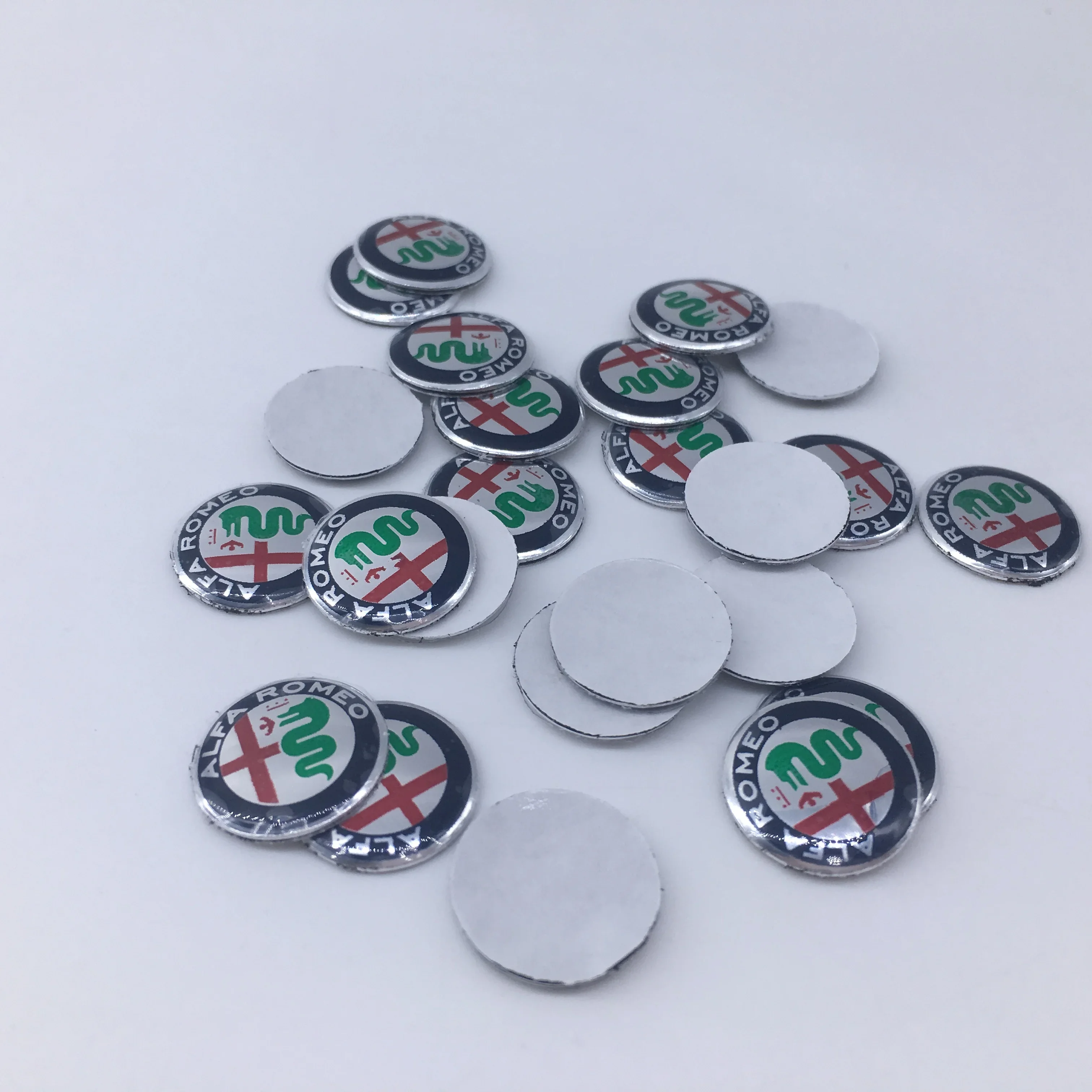 20-Piece Set of Aluminum Car Key Emblem Stickers