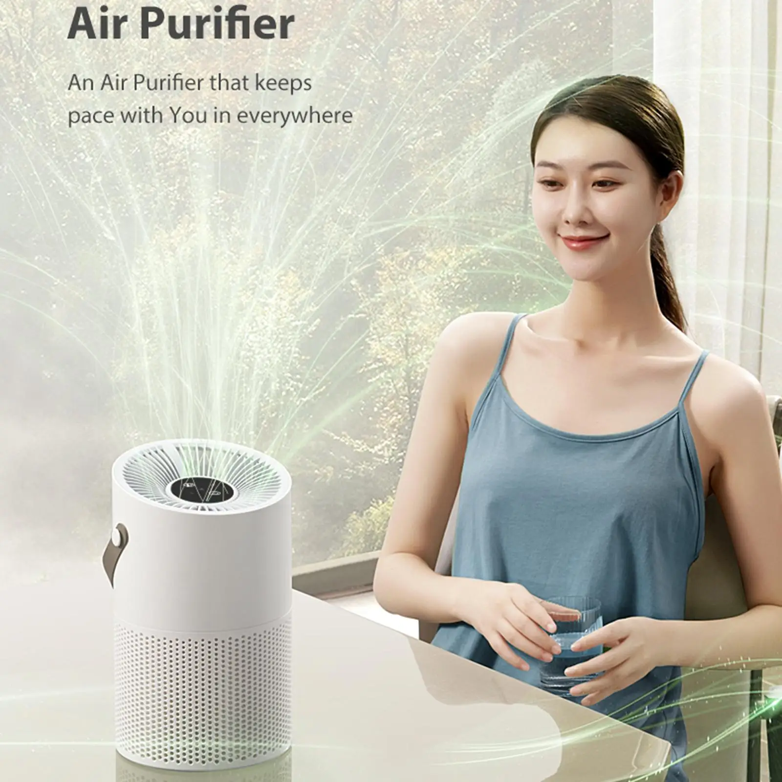 Mini purificateur d'air de bureau, puissant, pour maison, bureau, hôtel,  poussière de fumée