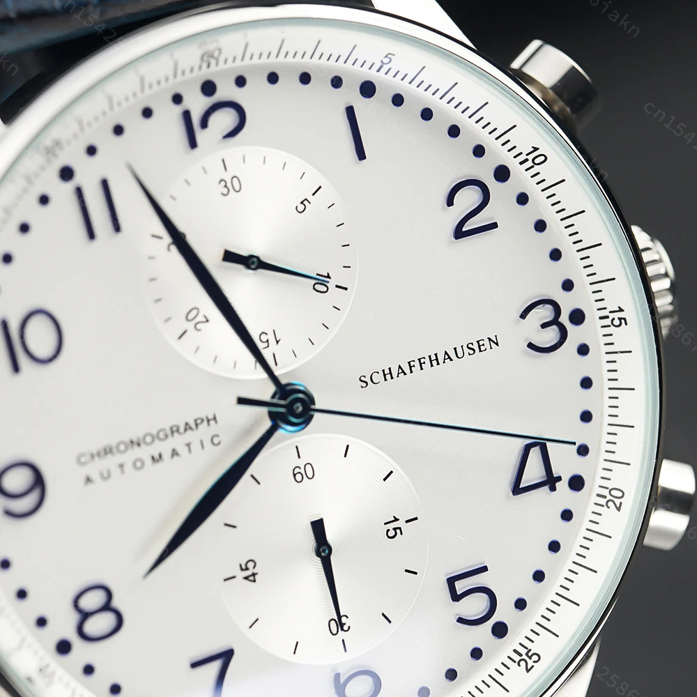 2022 Fashion New Men's Automatic Watch 44mm Sapphire Crystal Glass Stainless Steel Leather Strap Sports Leisure Waterproof