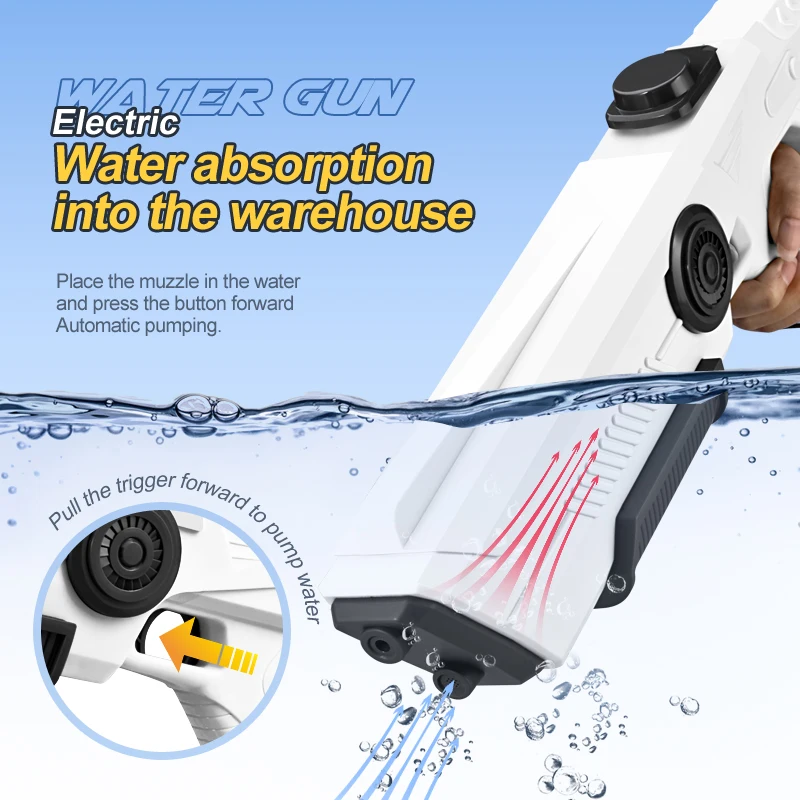 Electric Water Gun Toys Bursts Children\'s High-pressure Strong Charging Energy Water Automatic Water Spray Children\'s Toy Guns