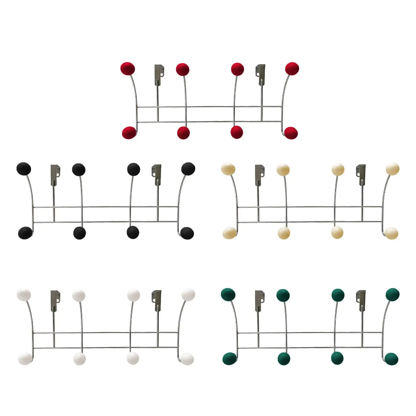 Door Rear Hanger Coat Rack Hanging Portable Wall Mount Towel Hanger Door Hook for Cafe Kitchen Bedroom Home Towel