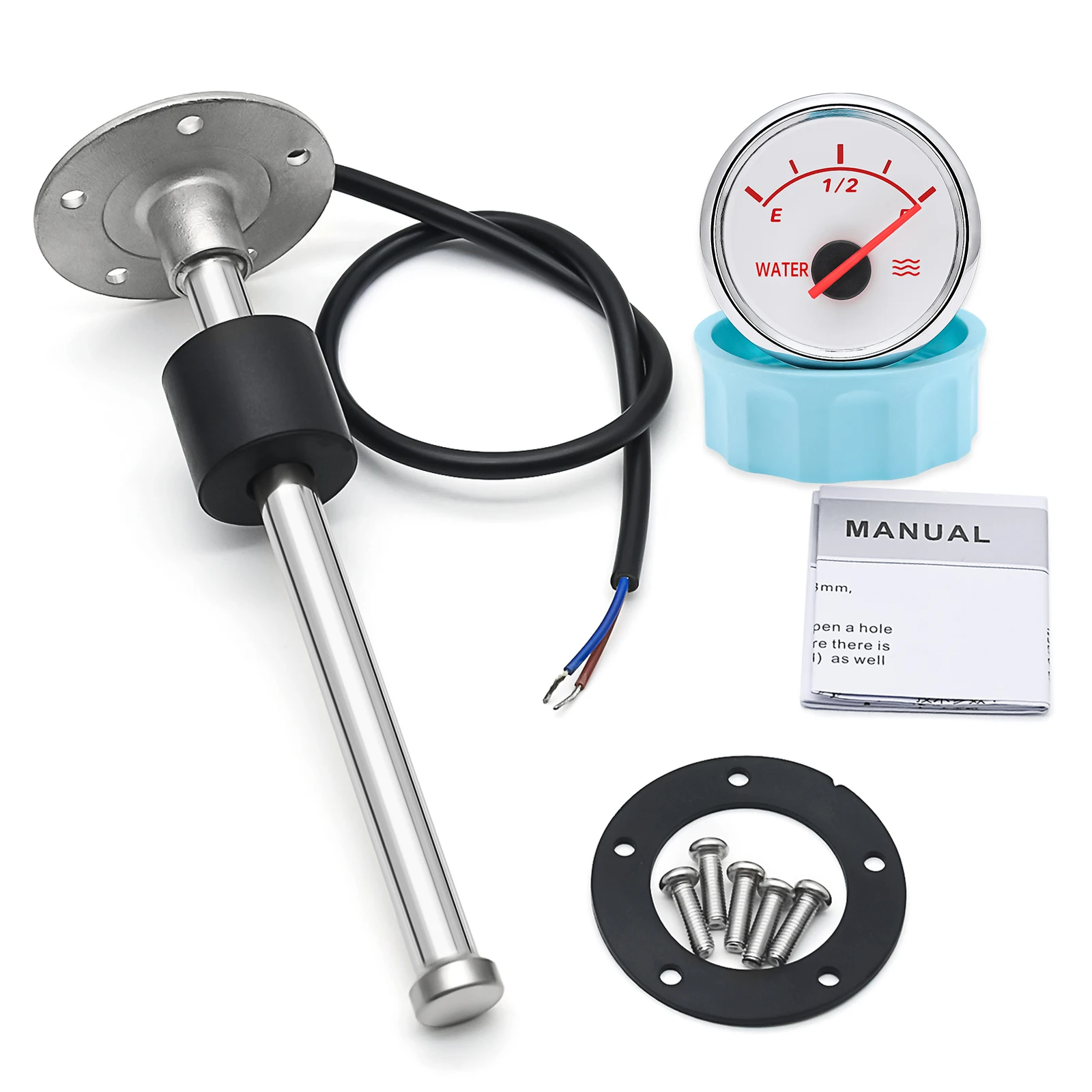 For-Yacht-Marine-Boat-52mm-Water-Level-Gauge-Meter-0-190ohm-240-33ohm ...