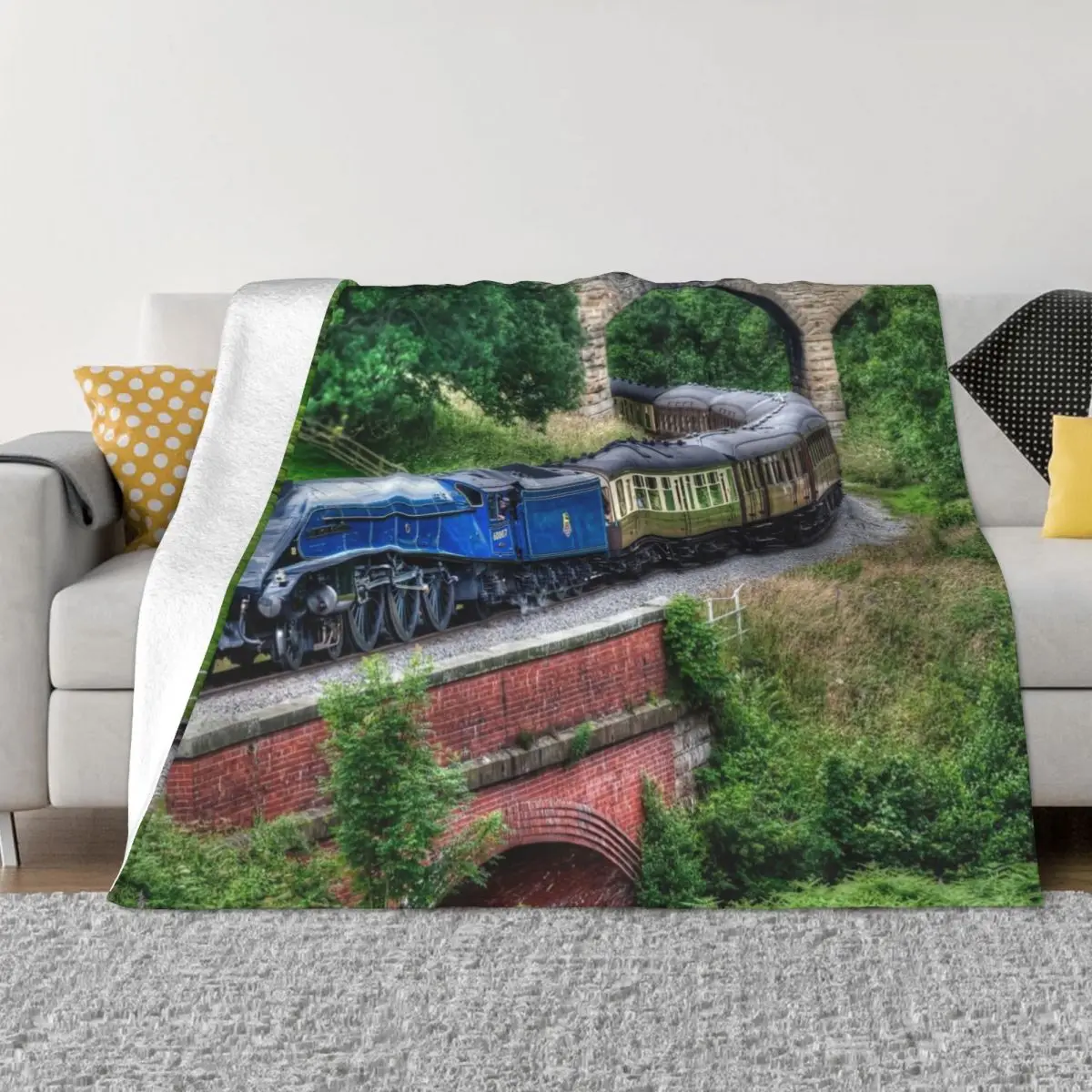 

60007 Sir Nigel Gresley Locomotive Throw Blanket Sofas Blanket For Baby