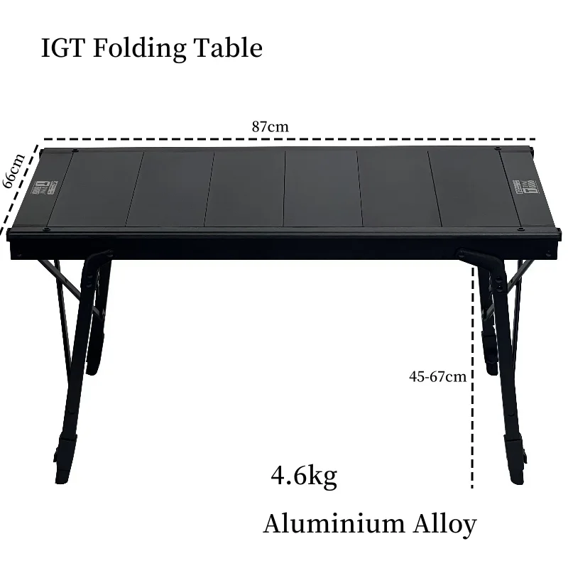 Description Picture 2 of itemIGT Table 3-Unit Camping Table Folding Aluminum Alloy Igt Camping Table Outdoor Extensible BBQ Picnic Igt Table Igt Accessories