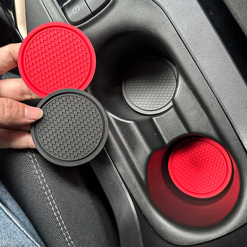Car Auto Cup Holder Insert 2pcs Anti Slip Coasters Pads Interior Accessories For Most Cups