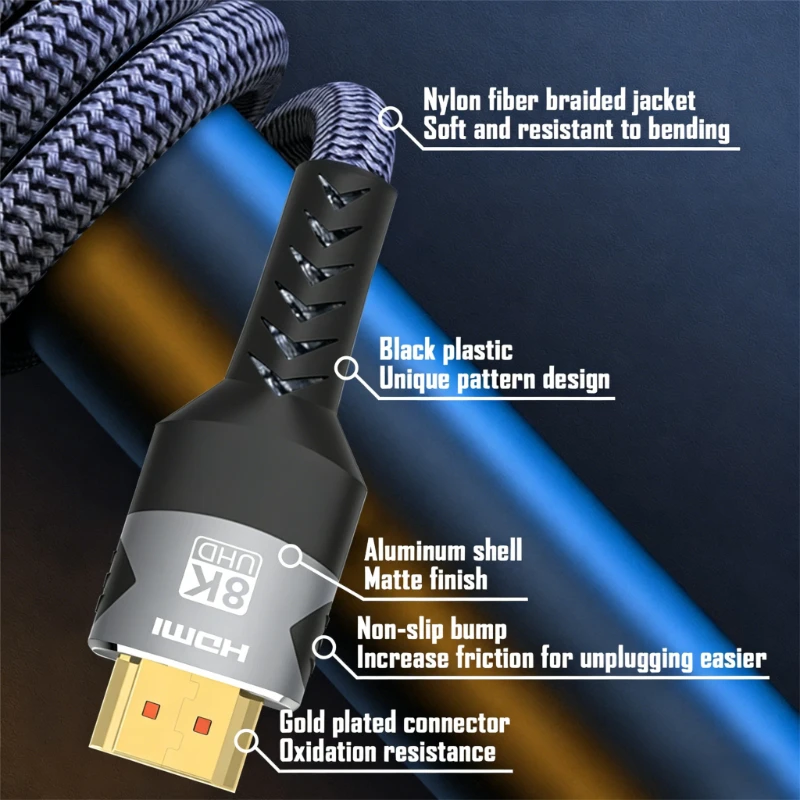 Ultra High-Speed 8K HDMI 2.1 Cable with eARC & HDR Support