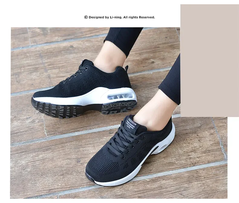 Description Picture 6 of itemProfessional Running Shoes For Women Lightweight Designer Air Mesh Breathable Gym Sneakers Lace-Up Outdoor Sports Tennis Shoe
