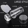 Nail Stamper Jelly Silicone Printing Nail Polish Stamping French Tip Nail Stamp Template with Scraper  Manicure Stencil Tools 4