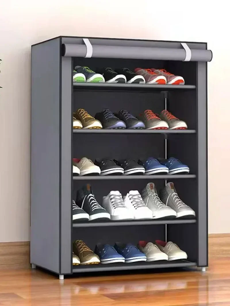 Description Picture 5 of itemShoe Rack with Covers Large Capacity Stackable Multilayer Nonwoven Dustproof Storage Cabinet Bedroom Space-saving Shoe Shelf