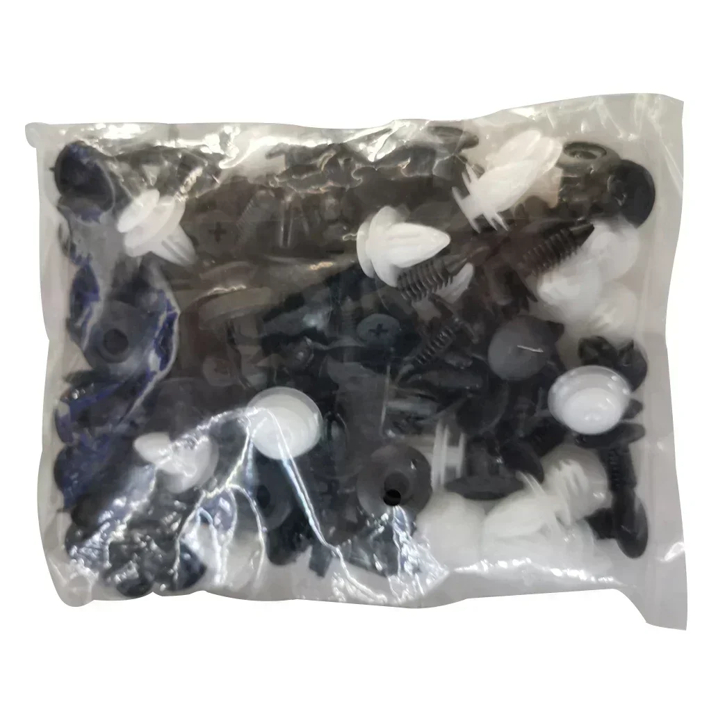 Universal Car Bumper Clips Plastic Rivet Fasteners Push Retainer Kit with Remover Tool for Auto Interior Fender Retainer Fixings