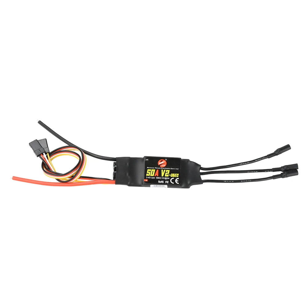 ESC børsteløs 40A/50A for RC FPV fly med fast vinge 3-4S LiPo