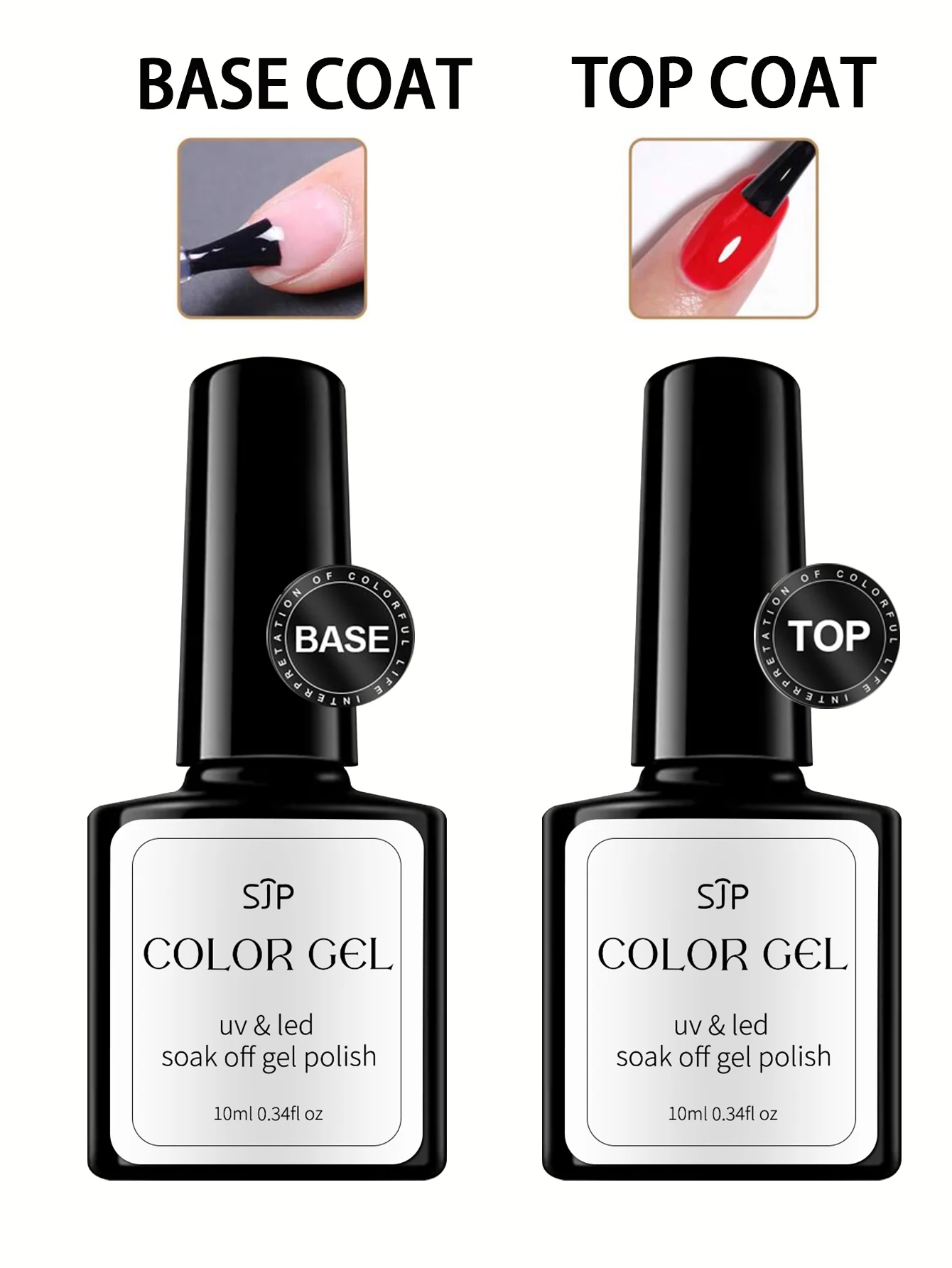10ML BASE COAT&Top COAT BUILDER GEL and Matte Top Coat Required UV/LED Lamp Curing Durable And Long-Lasting Gel Nail Polish