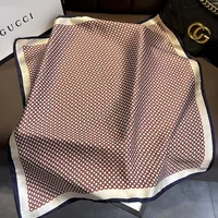 100% Silk 2024 Autumn Female Fashion  Scarves New  Dustproof Kerchief Popular Sunscreen Square Towel Luxury Leopard Print Shawl 4