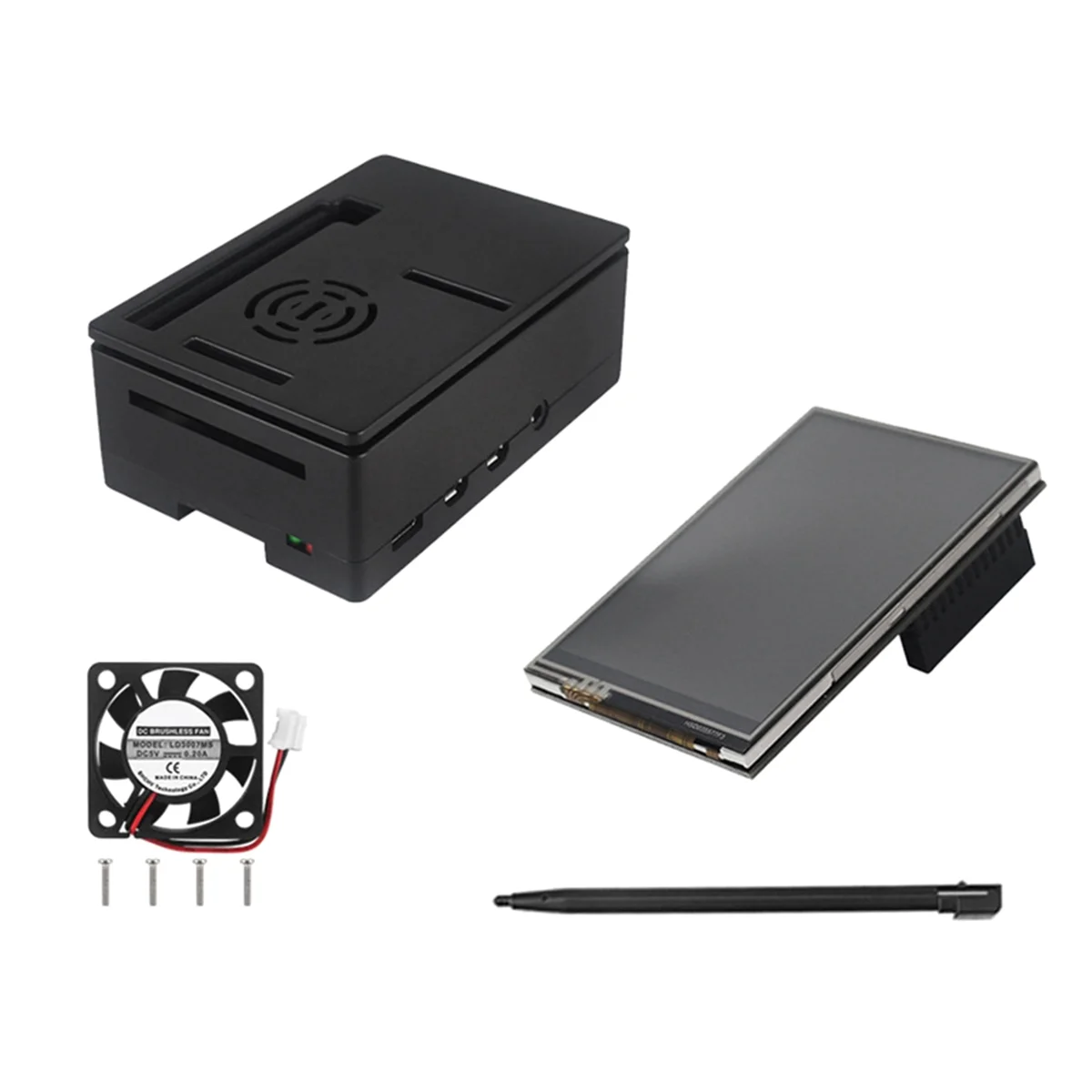 

Для Raspberry Pi 3,5 сенсорный экран 480X32 0 ЖК TFT дисплей ABS чехол охлаждающий вентилятор для Raspberry Pi 4B