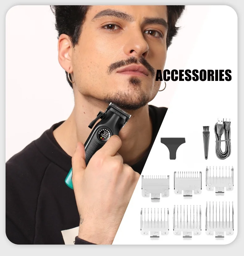 Hair Clipper Professional Trimmer Adjustable Hair Cutting Machine Rechargeable C