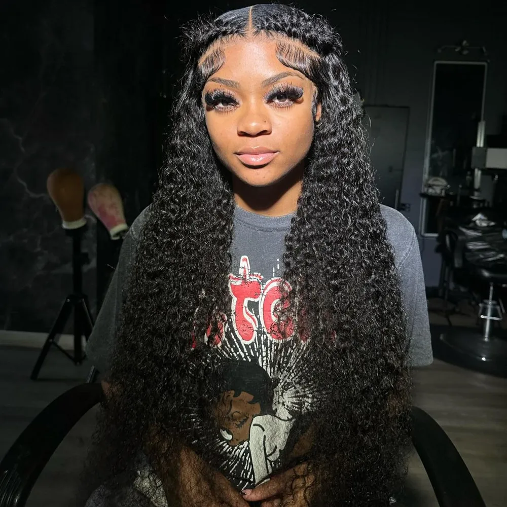 Lace Wig Human Hair Curly Wig For Women 40 Inch Pre Plucked Loose Deep Wave Frontal Wigs 13X4 Lace Front Remy Hair human hair wig