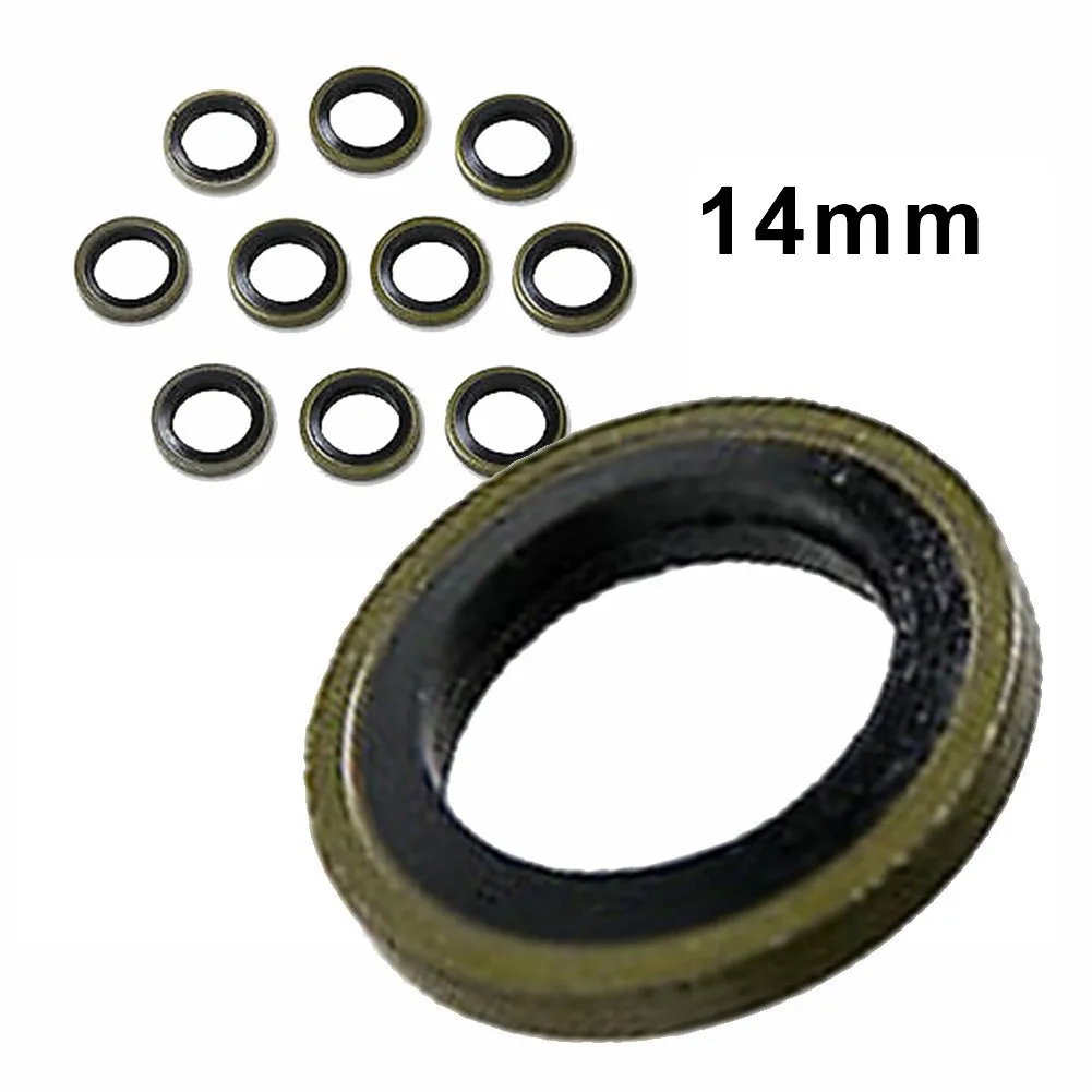 Oil Drain Plug Washer 10pcs 12/14mm Banjo Bolt Washers Sealed For