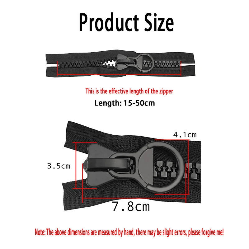 25cm extra velký pryskyřice na zip barva ne nekonečné zamknout zipy tužka sáček dekorace zip garment unstoppable kapsa zips