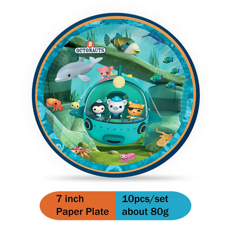 The Octonauts Birthday Party Decoration Kid Toy Balloon Disposable Tableware Event Supplies Barnacles Peso Kwazii Photo Backdrop - Bilde 5