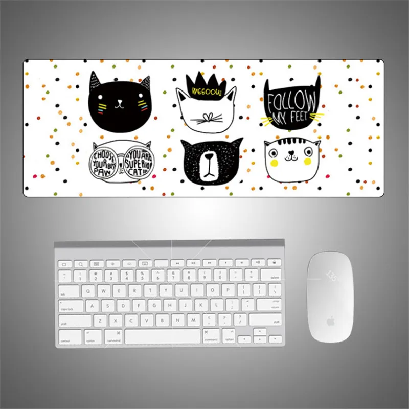 

Mousepad Cat Keyboard Gaming Pad Cute Cartoon Mouse Pads Strawberry Pc Gamer Desk Pad Premium Accessories Large Mouse Pad