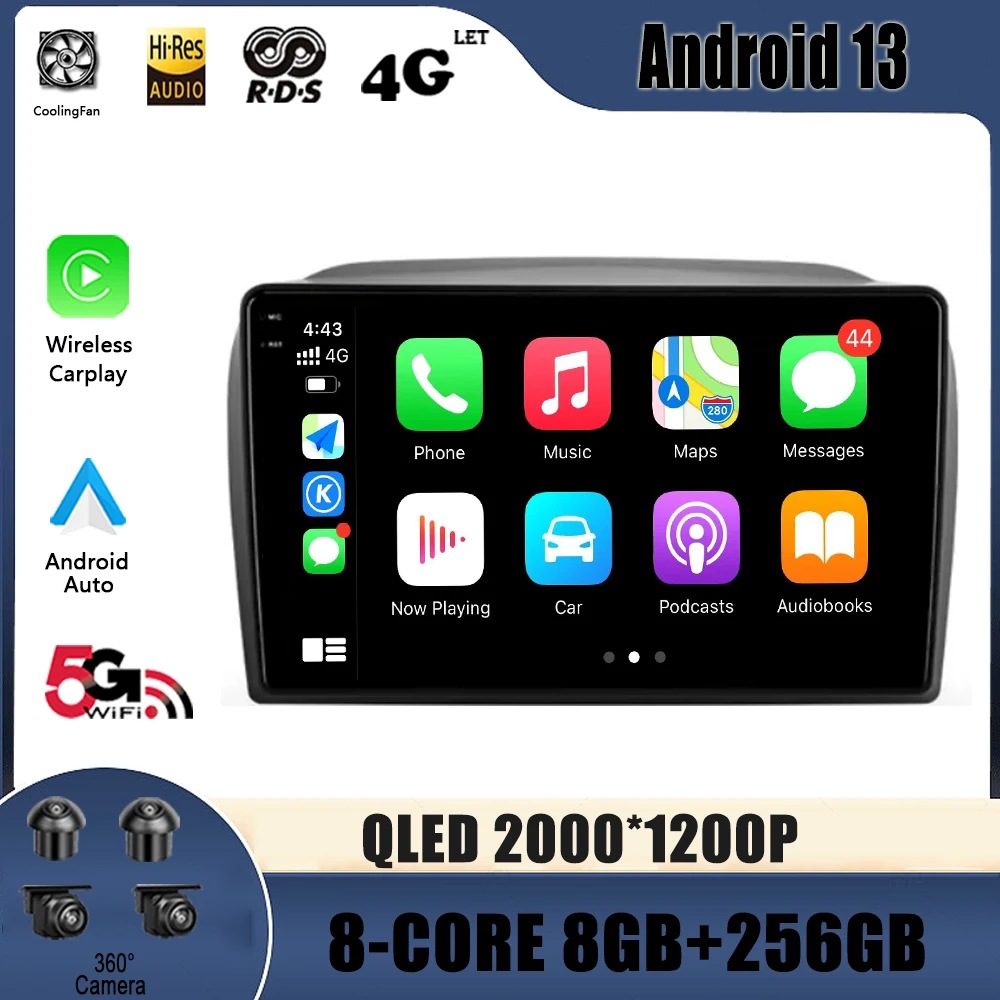 

Car Radio Multimedia Video GPS For Fiat Doblo 2 II 263 2009 - 2015 Android 13 Navigation 2 Din DVD Player autoradio
