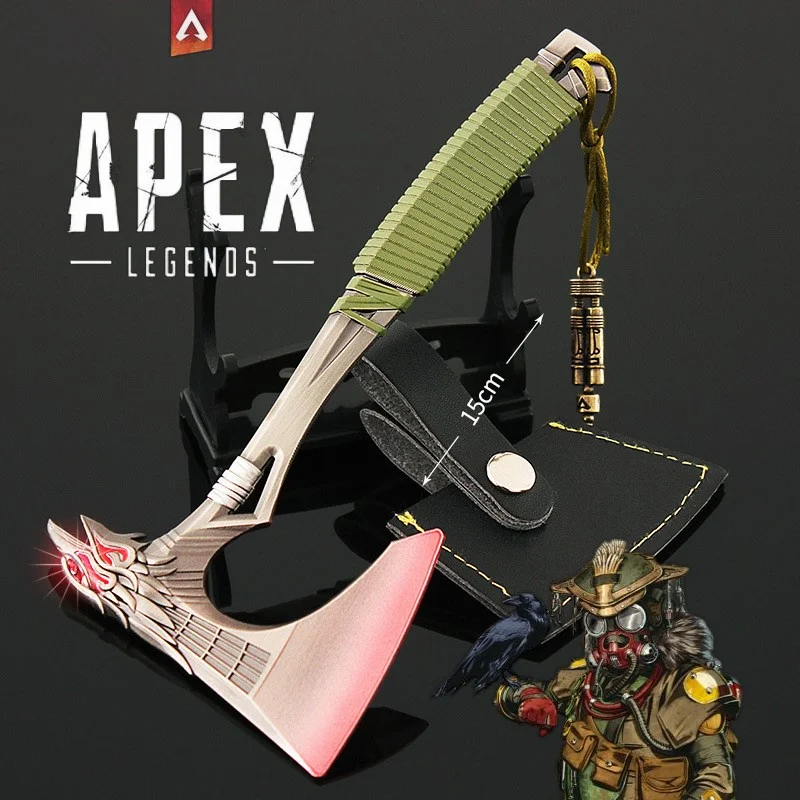 

Apex Legends Heirloom Weapon Bloodhound Metal 15cm Raven Bite Game Metal Model Anime Sword Axe Keychain Sword Kid Gifts Toys