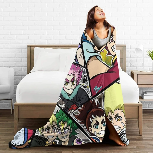 Couverture polaire imprimée avec dessin animé drôle, plaid chaud et  Portable pour le lit, tapis de voyage - AliExpress