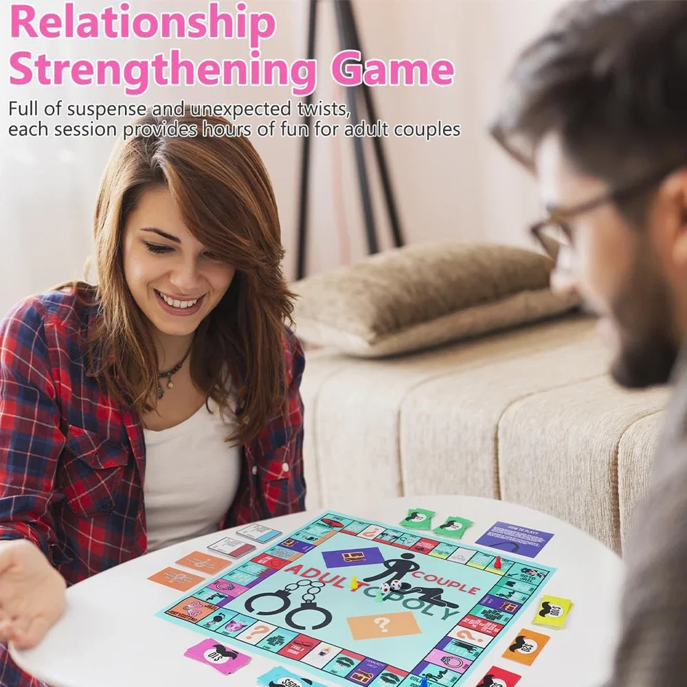 Couple Board Game, Couples Adultopoly Date Night Game Fun Interactive Relationship Card Games, Conversation Cards For Couples 4