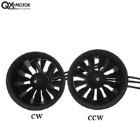 QX-MOTOR 50mm EDF Ducted fan 12 blades CW CCW QF2611 3300/4000/4600/5000KV Brushless motor For FMS Multirotor Airplane Toy Parts - Image 5