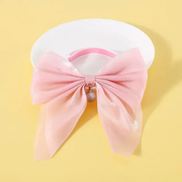 Beautiful Cat Neck Strap Comfortable Pet Bowtie Safe Buckle Dress-up Pet Kitten Cat Velvet Bowknot Collar Small Dog Cat Supplies 5