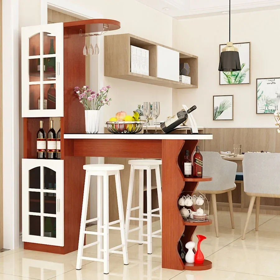 Living Room Wine Cabinet Mobile Houses Modern European Style Corner Kitchen White Wine Rack Moveable Vitrina Home Furniture