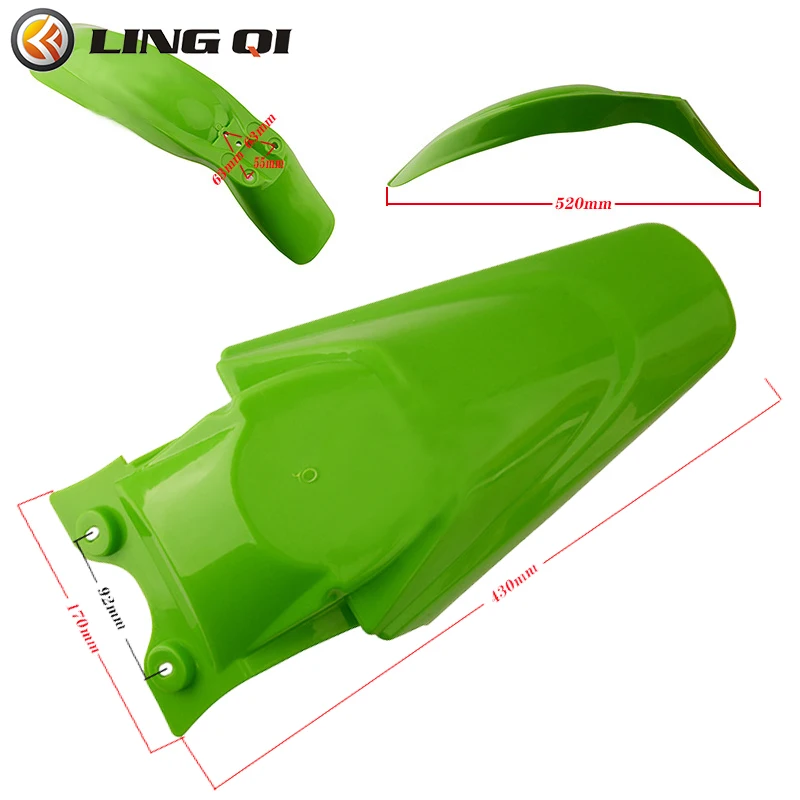 KLX110 motorcycle parts dirt bike plastic Fairing Fender Kit and number plate For KLX 110 KX65 DRZ110 RM65