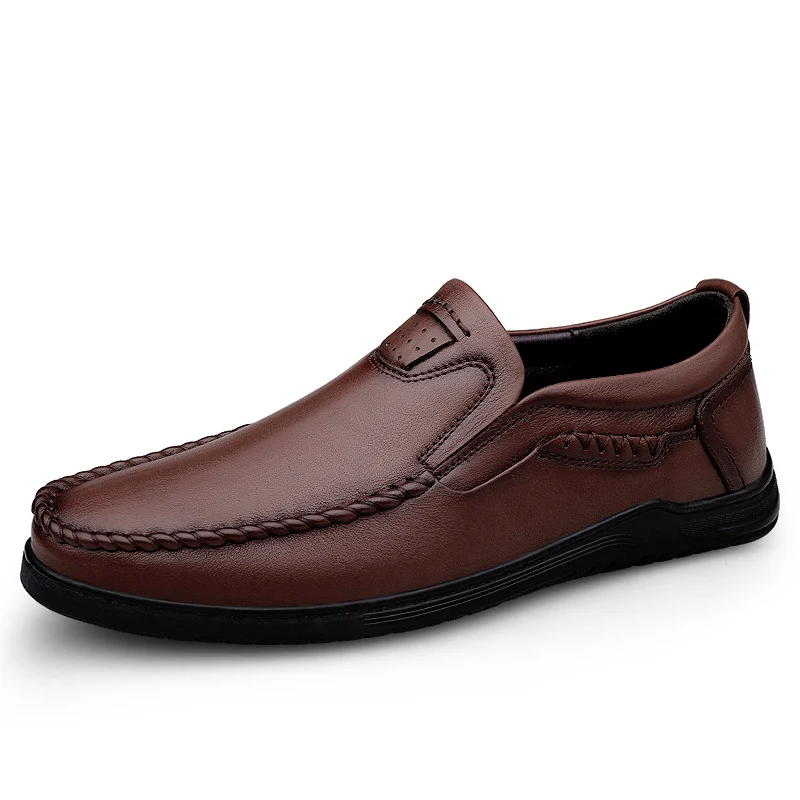 

High Quality Leather Men Shoes Breathable Comfort Men Casual Shoes Luxury Mens Loafers Moccasins Driving Men Casual Shoes Retro