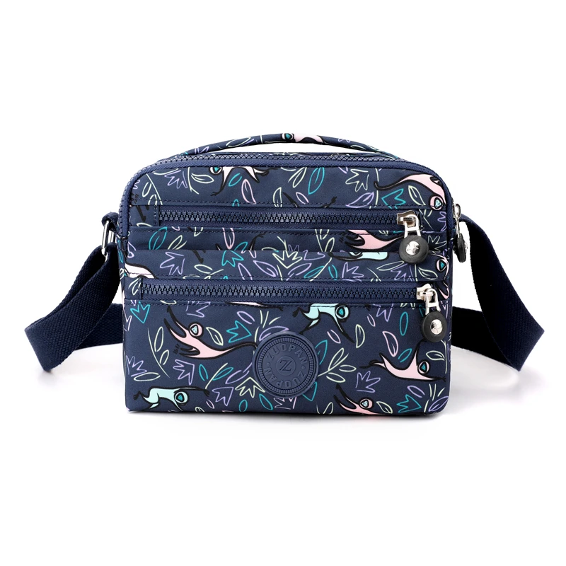 

Женская наплечная сумка с принтом, маленький мессенджер с несколькими карманами, Нейлоновая Сумочка-тоут через плечо с цветами