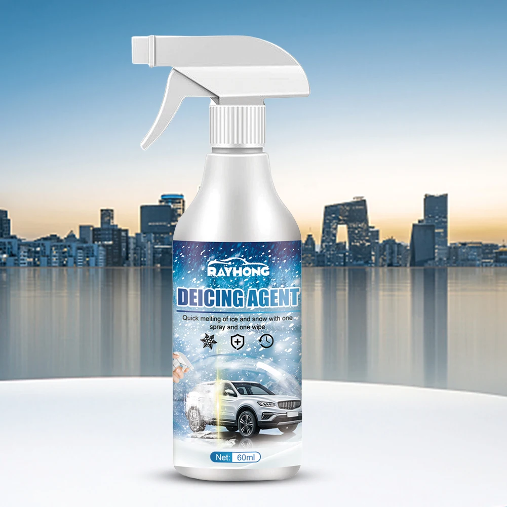 Auto Windshield Deicing Spray Road Anti Slip Fast Ice Melting Spray Defrosting Anti Frost for Car Windshield Window Mirror