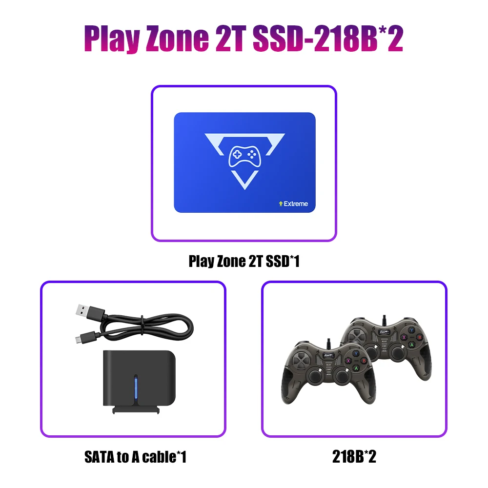 Playzone 2T Game SSD With 21400+Games Plug&Play Playzone Extreme