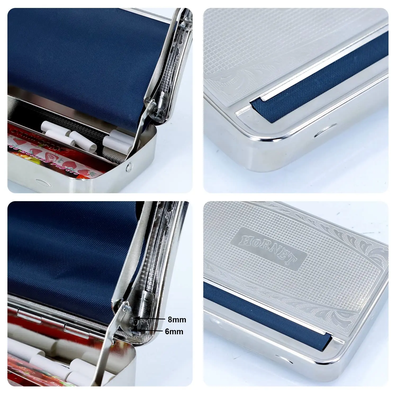 Portable Metal Tobacco Roller Cigarette Maker and Storage Case