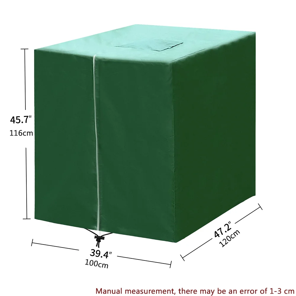 210D Zipper IBC Tote Cover，black, green oxford cloth material for 275 gallon water tanks, waterproof, sun and rain resistant 6