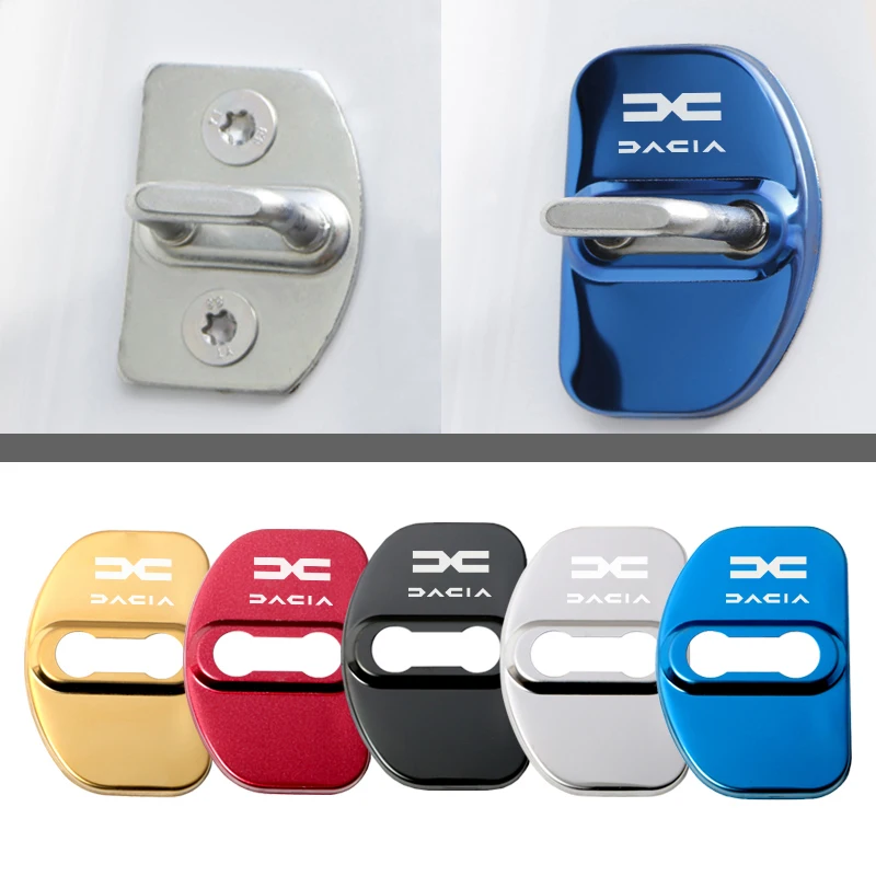 Car Styling Auto Door Lock Cover Car Sticker Case Per Dacia Duster Spring Logan Sandero Jogger Lodgy Accessori