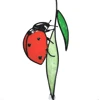 1pcs Stained Glass Ladybug Window Hanging Perfect Gift for garden, yard, fences, pillars, patio, outdoor, indoor, windows, door 1