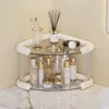 Transparent Makeup Rack 3-Tier Triangle Corner Shelf For Vanity Cosmetic Lipstick Storage Shelf Kitchen Bathroom Storage Rack 4