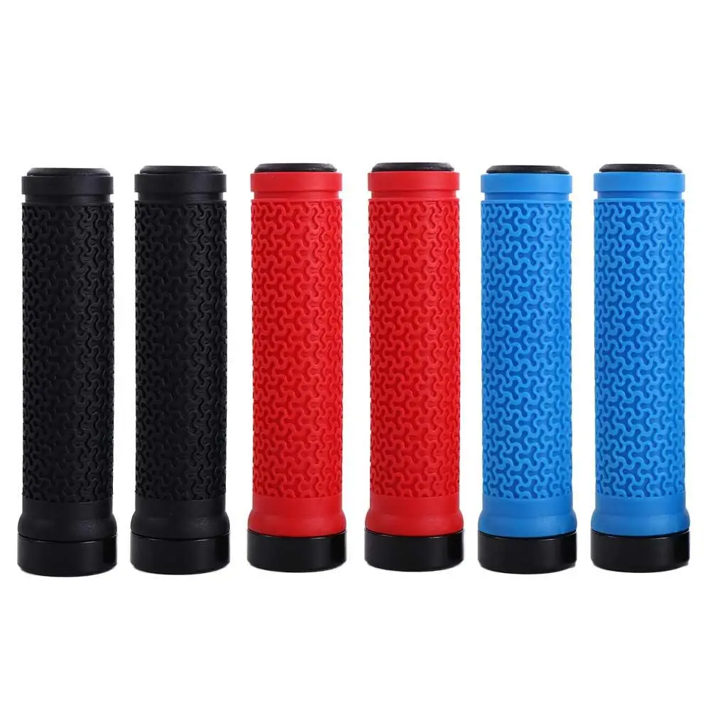 1 Pair Bicycle Grips Bike Handbar Grips Rubber Bilateral Lock Mountain MTB Bikes Handlebar Grips Non-slip Cycling Bike Accessori