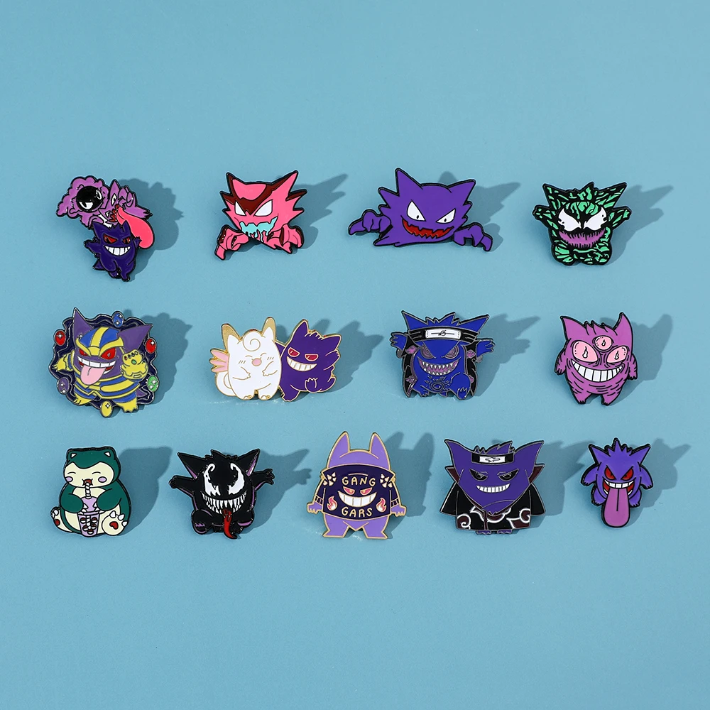 Gengar Cartoon Enamel Lapel Pin – Anime-Inspired Accessory