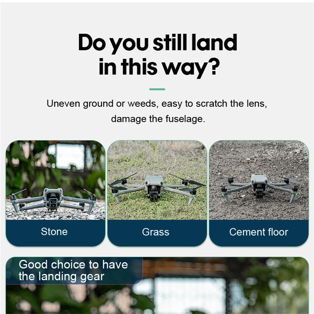 UAV Landing Gear for DJI Air 3 &ndash; Leg Foldable Extended Kit for DJI Air 3 Fly More Combo Drone Accessories