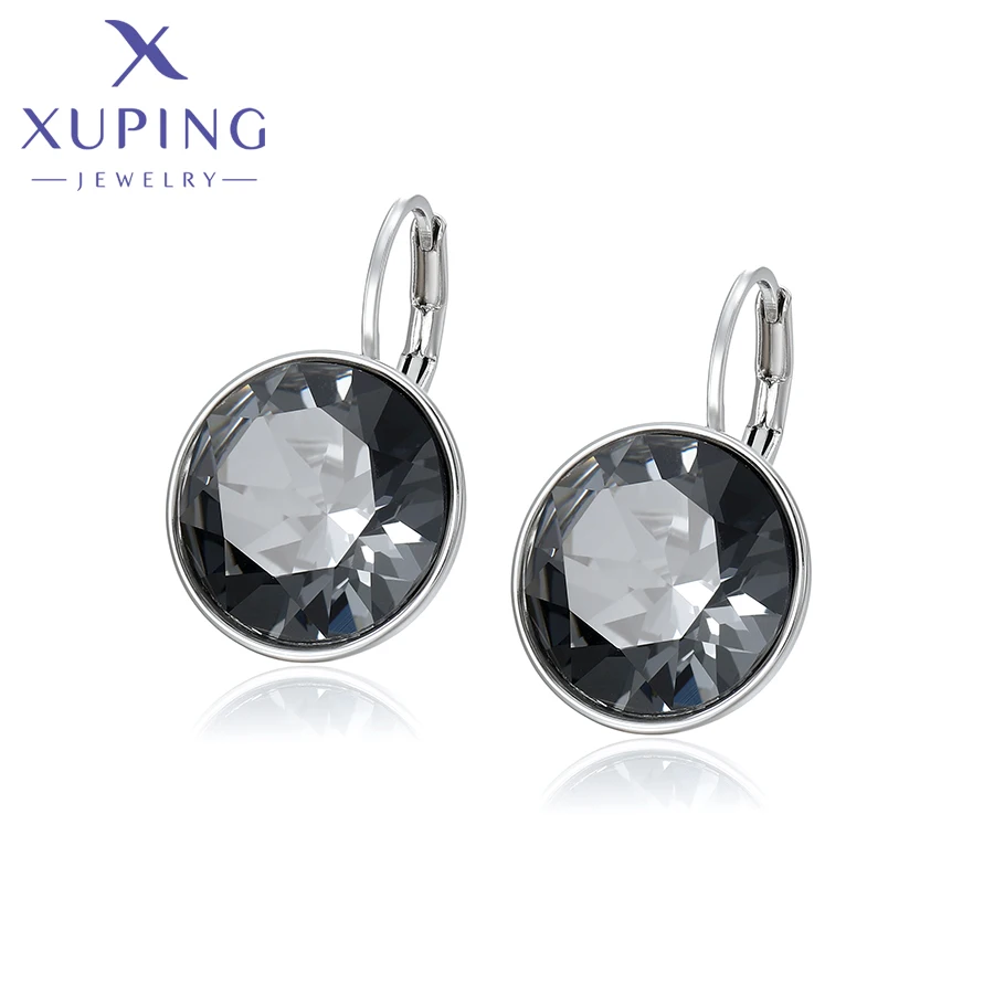 Xuping Jewelry Fashion Trendy Popular Platinum Color Crystal Earring Women Girl Birthday Gift A00615428 crystal earrings