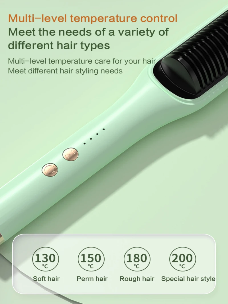 Negative ion non damaging straight hair comb Straight curly hair clip electric curly comb