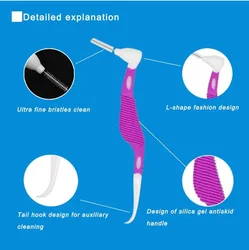 8pcs/box Dental Oral Care Interdental Floss Brush Tooth Pick 0.7mm Tooth Floss Teeth Whitening Tooth Pick ToothBrush Oral Hygien